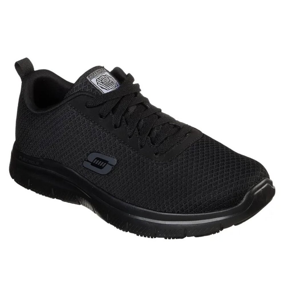 Skechers Work Flex Advantage Slip Resistant Men's WIDE 11.5 Black Shoes NIB